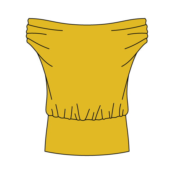 Women’s Ruched Off Shoulder Crop Top with Fitted Waist