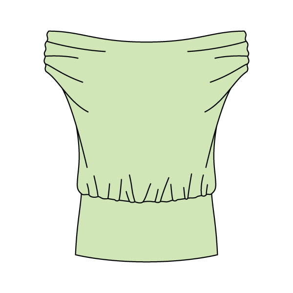 Women’s Ruched Off Shoulder Crop Top with Fitted Waist