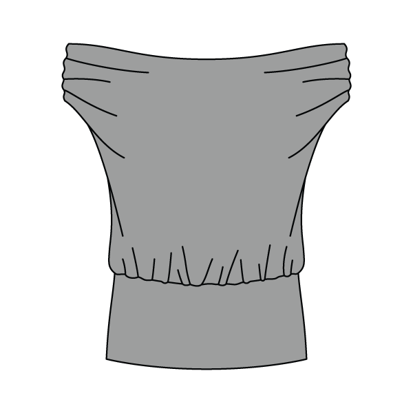 Women’s Ruched Off Shoulder Crop Top with Fitted Waist