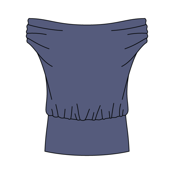Women’s Ruched Off Shoulder Crop Top with Fitted Waist