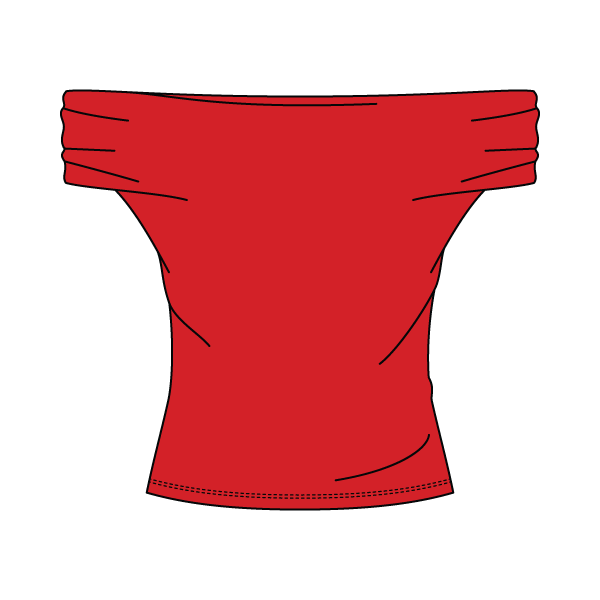 Women’s Ruched Off-Shoulder Crop Top