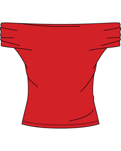 Women’s Ruched Off-Shoulder Crop Top