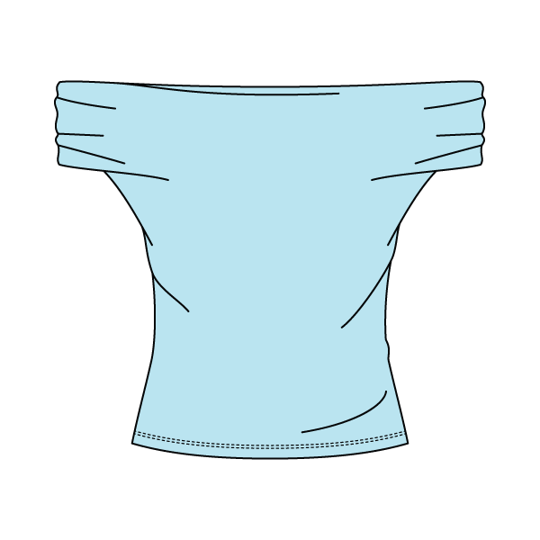 Women’s Ruched Off-Shoulder Crop Top