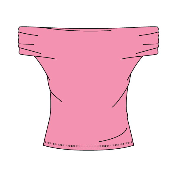 Women’s Ruched Off-Shoulder Crop Top