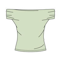 Women’s Ruched Off-Shoulder Crop Top