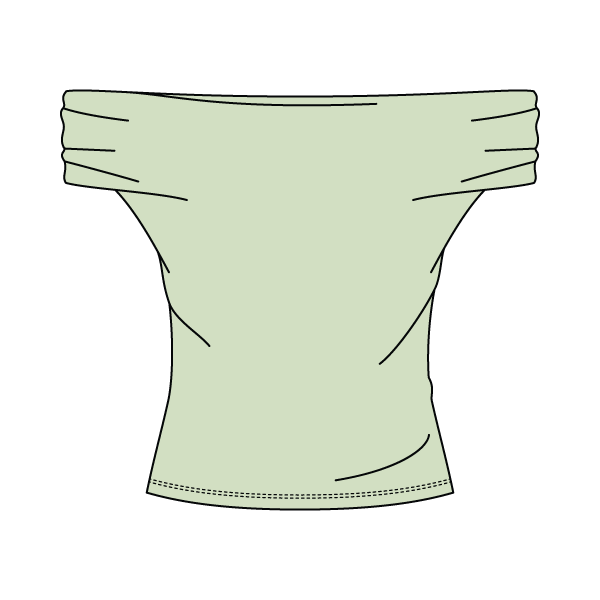 Women’s Ruched Off-Shoulder Crop Top