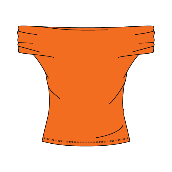 Women’s Ruched Off-Shoulder Crop Top