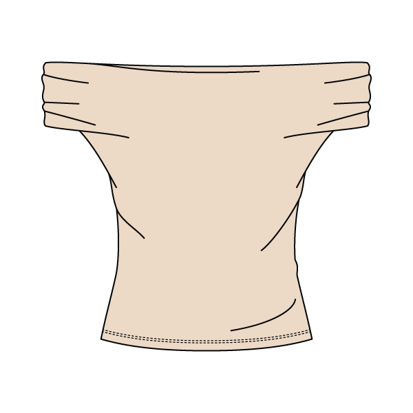 Women’s Ruched Off-Shoulder Crop Top