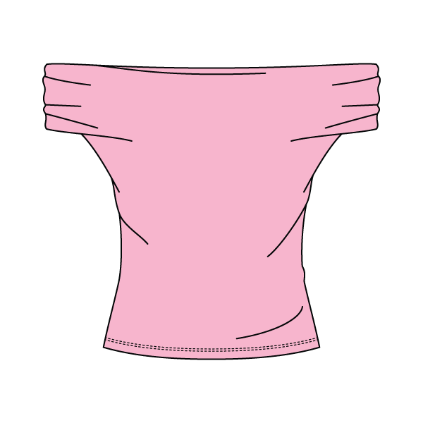 Women’s Ruched Off-Shoulder Crop Top