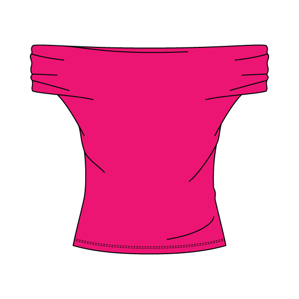 Women’s Ruched Off-Shoulder Crop Top
