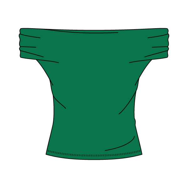 Women’s Ruched Off-Shoulder Crop Top