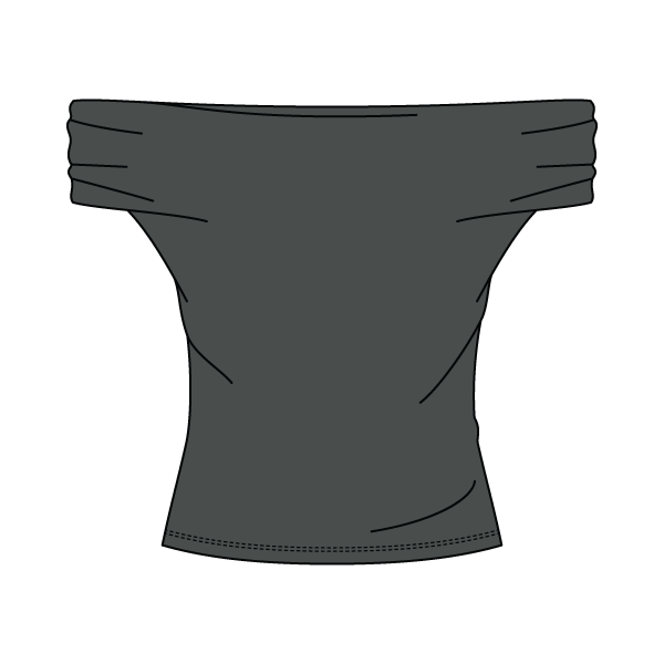 Women’s Ruched Off-Shoulder Crop Top