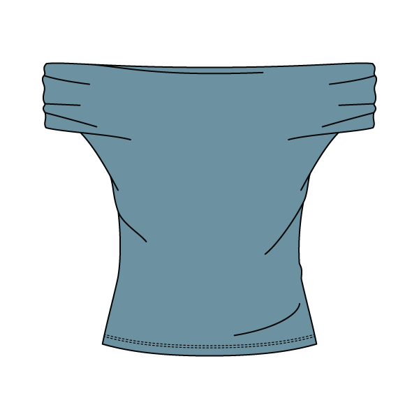 Women’s Ruched Off-Shoulder Crop Top