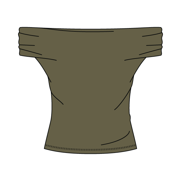 Women’s Ruched Off-Shoulder Crop Top