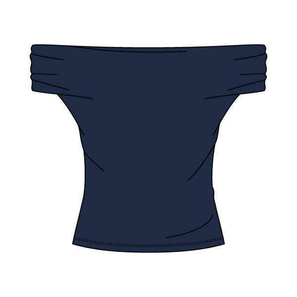Women’s Ruched Off-Shoulder Crop Top