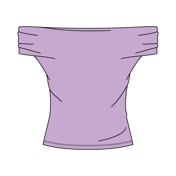 Women’s Ruched Off-Shoulder Crop Top
