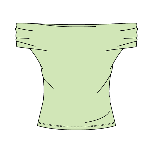 Women’s Ruched Off-Shoulder Crop Top