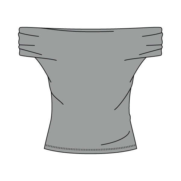 Women’s Ruched Off-Shoulder Crop Top