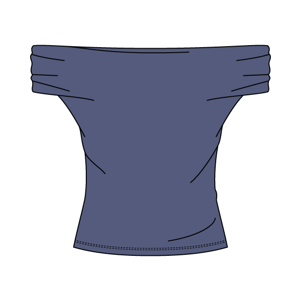 Women’s Ruched Off-Shoulder Crop Top