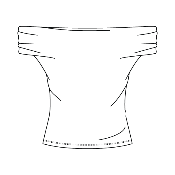 Women’s Ruched Off-Shoulder Crop Top