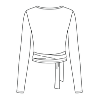 Women's Jersey Pilates Wrap Top 6015GSM