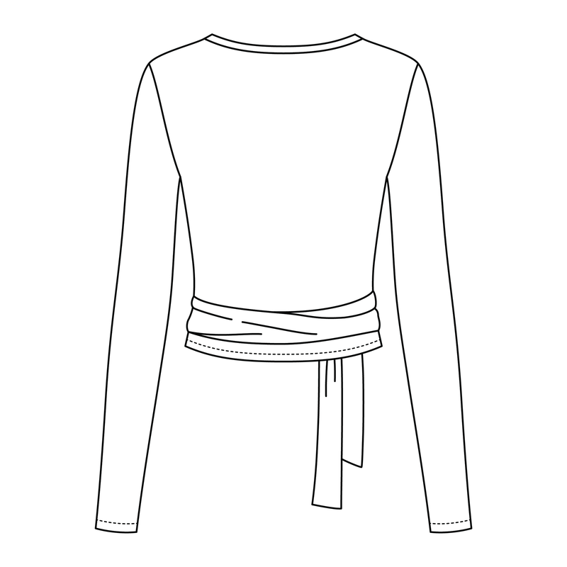 Women's Jersey Pilates Wrap Top 6015GSM