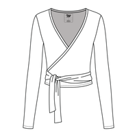 Women's Jersey Pilates Wrap Top 6015GSM