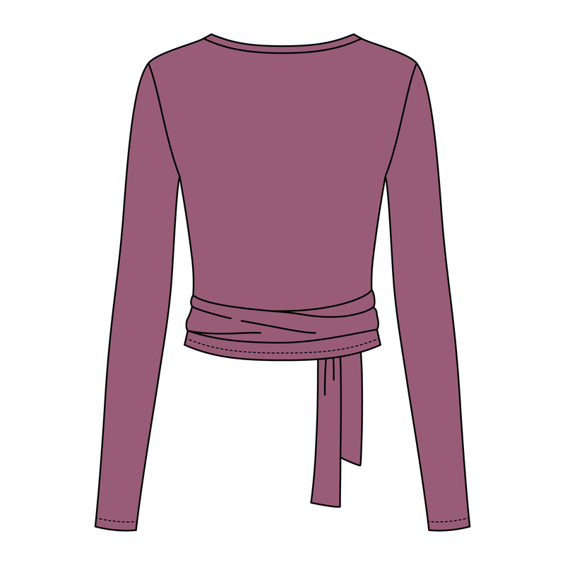 Women's Jersey Pilates Wrap Top 6015GSM