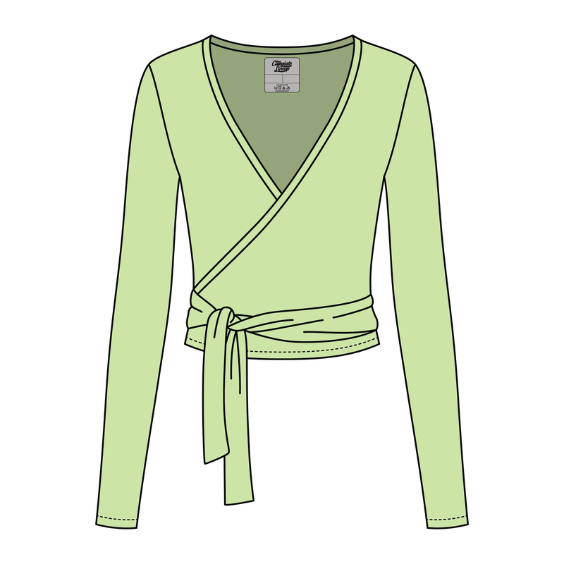 Women's Jersey Pilates Wrap Top