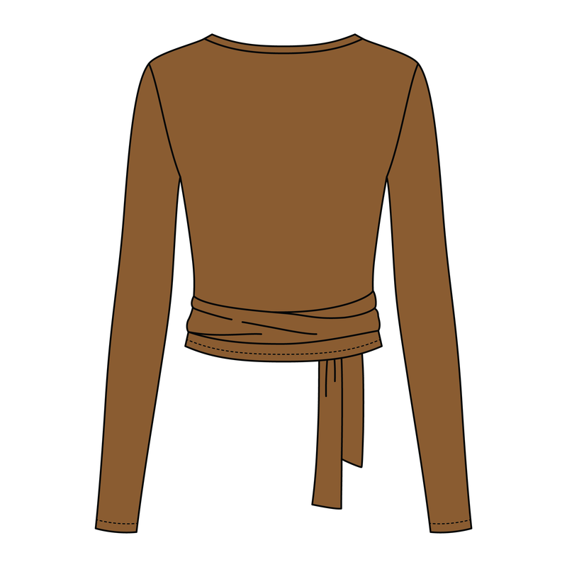 Women's Jersey Pilates Wrap Top 6015GSM