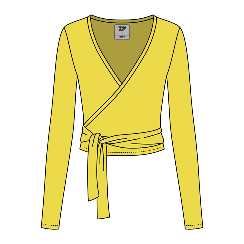 Women's Jersey Pilates Wrap Top 6015GSM