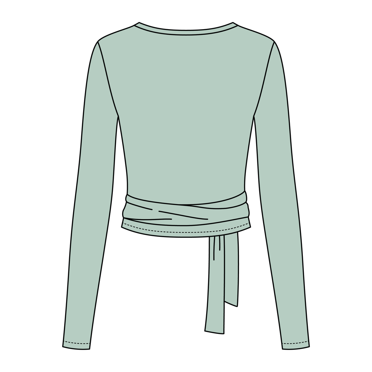 Women's Jersey Pilates Wrap Top 6015GSM