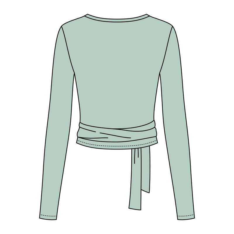 Women's Jersey Pilates Wrap Top 6015GSM