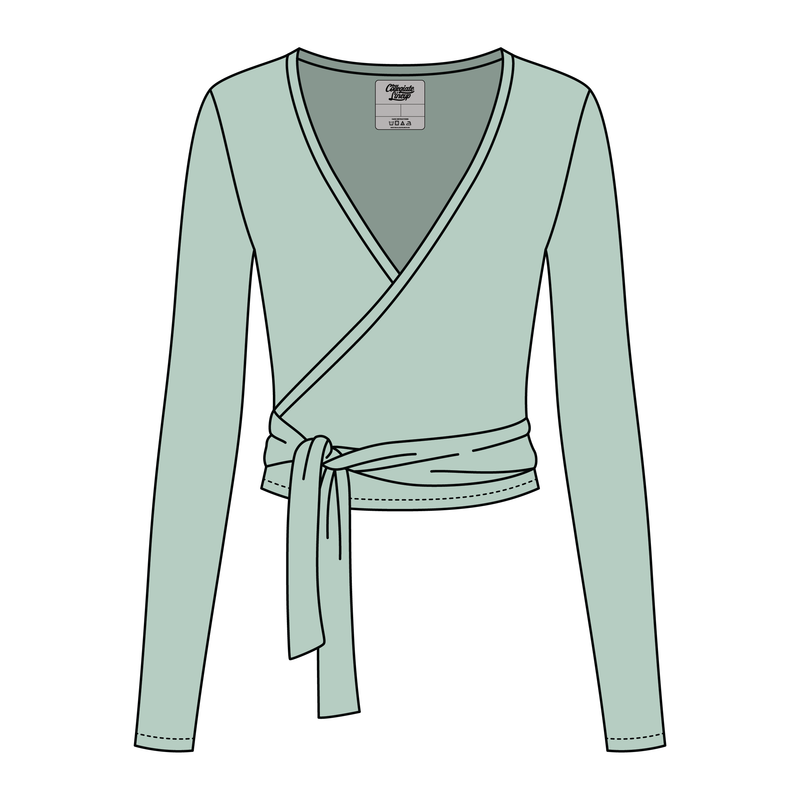 Women's Jersey Pilates Wrap Top 6015GSM