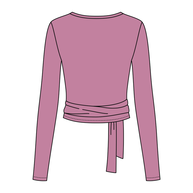 Women's Jersey Pilates Wrap Top 220GSM