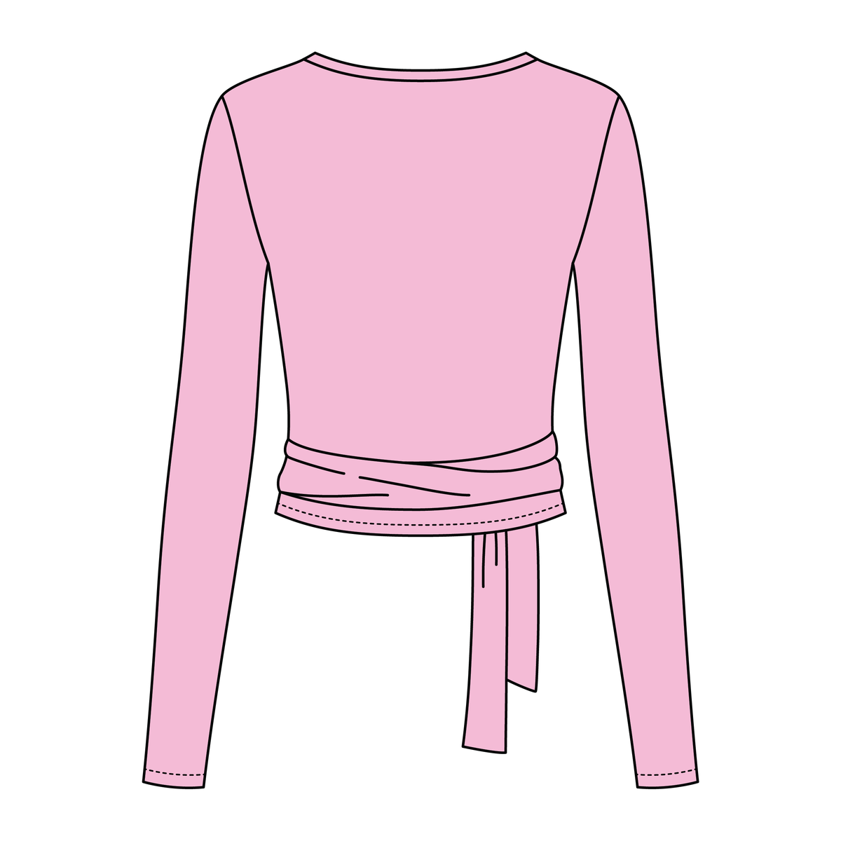 Women's Jersey Pilates Wrap Top 220GSM