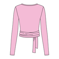 Women's Jersey Pilates Wrap Top 220GSM