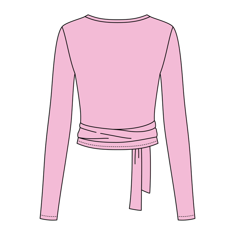 Women's Jersey Pilates Wrap Top 220GSM