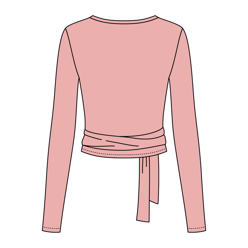 Women's Jersey Pilates Wrap Top 220GSM