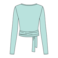 Women's Jersey Pilates Wrap Top 220GSM