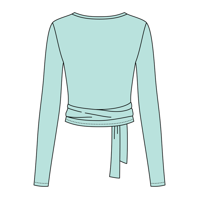 Women's Jersey Pilates Wrap Top 220GSM