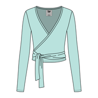 Women's Jersey Pilates Wrap Top 220GSM