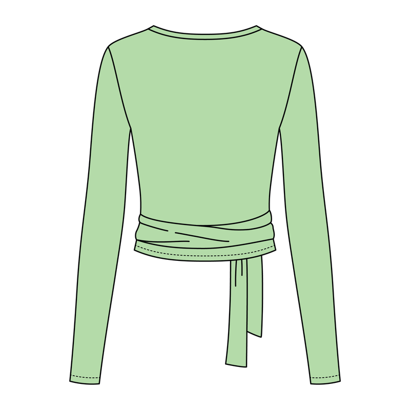 Women's Jersey Pilates Wrap Top 220GSM