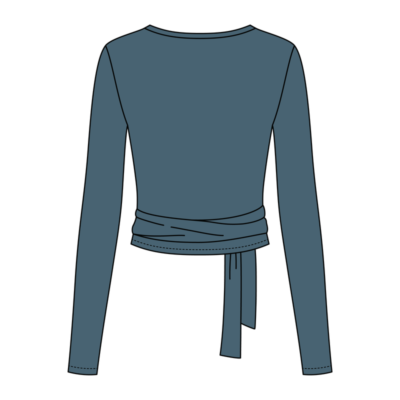 Women's Jersey Pilates Wrap Top 220GSM