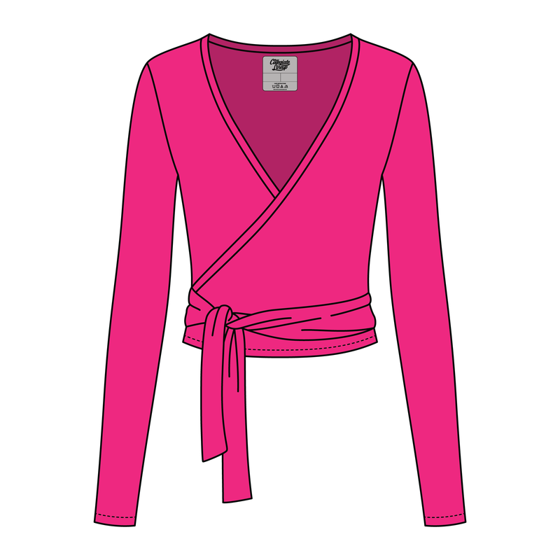 Women's Jersey Pilates Wrap Top 6015GSM