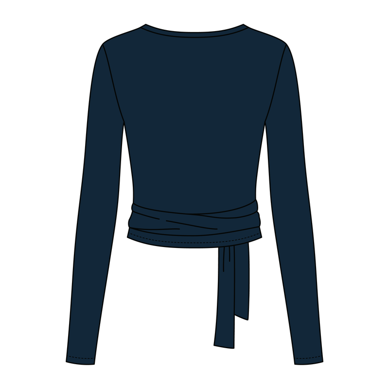 Women's Jersey Pilates Wrap Top 220GSM