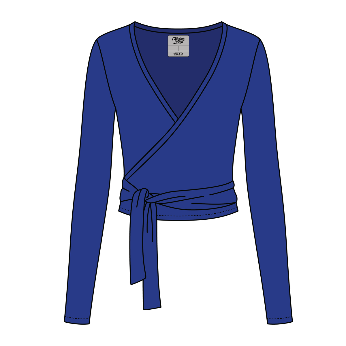 Women's Jersey Pilates Wrap Top 220GSM