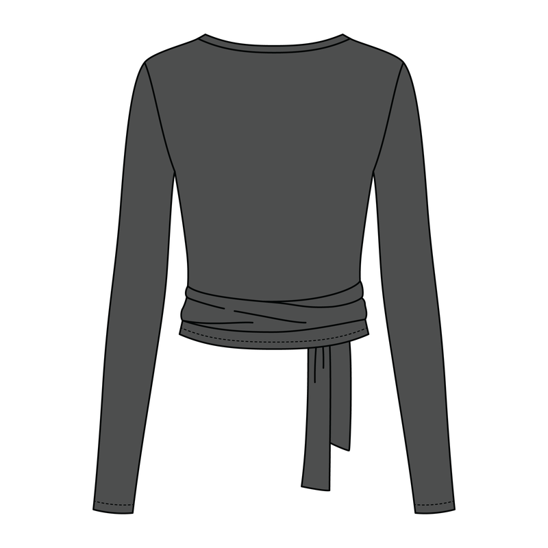 Women's Jersey Pilates Wrap Top 220GSM