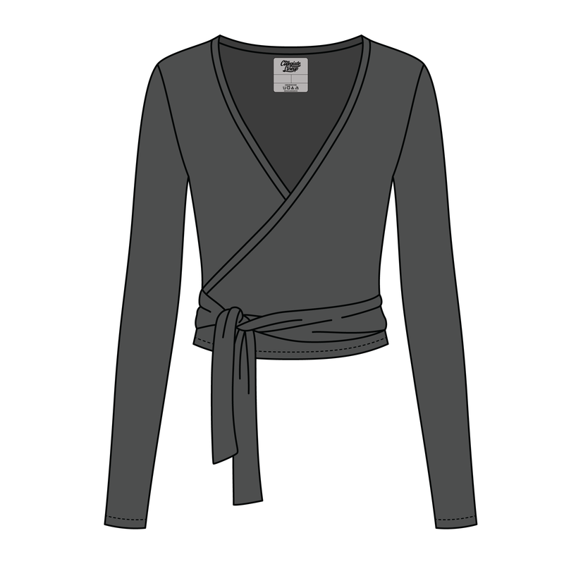 Women's Jersey Pilates Wrap Top 220GSM