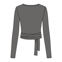Women's Jersey Pilates Wrap Top 220GSM